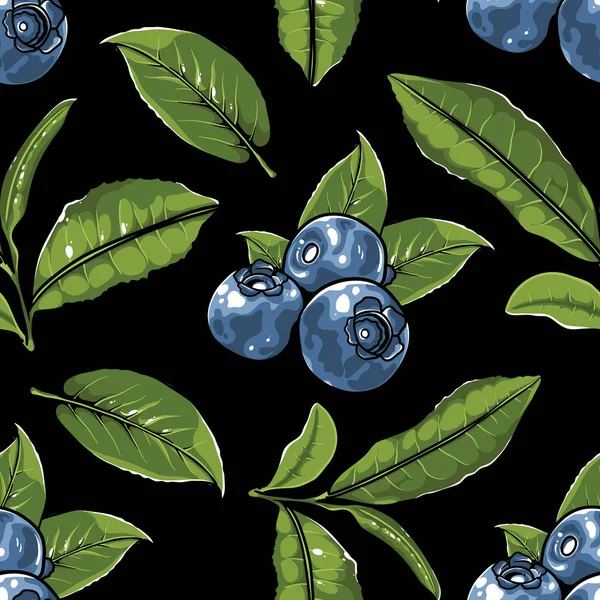 Blueberry Çay Seamless Modeli siyah