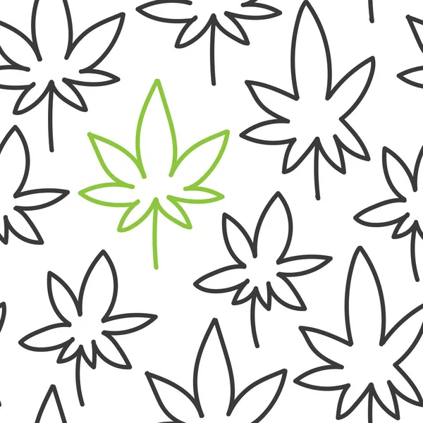 Esrar yaprak Dikişsiz desen çizim vektör dosyası doodle