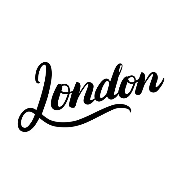 Tipografia de letras escritas à mão em Londres . —  Vetores de Stock