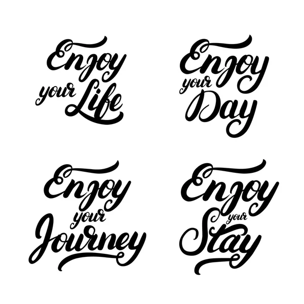 Collection of enjoy quotes. — Stock Vector