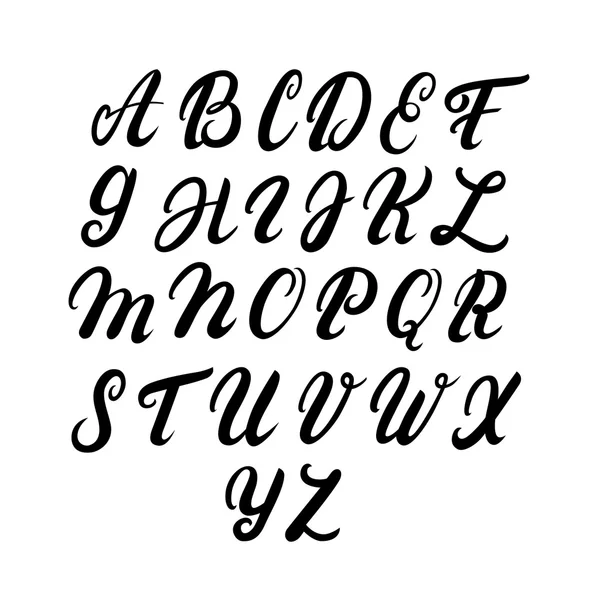 Hand written upper case alphabet. — Stock Vector