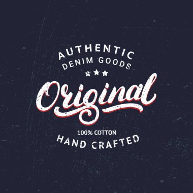 Özgün el yazı etiket veya rozet için yazılı.