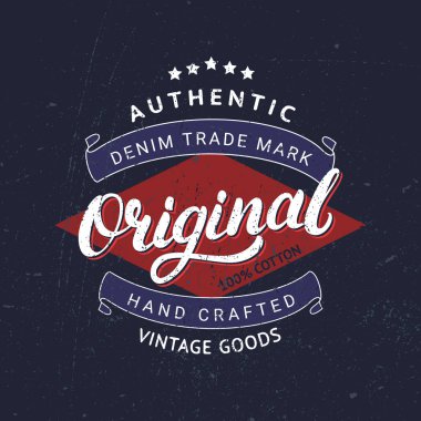 Özgün el yazı etiket, rozet, tee baskı için yazılı.