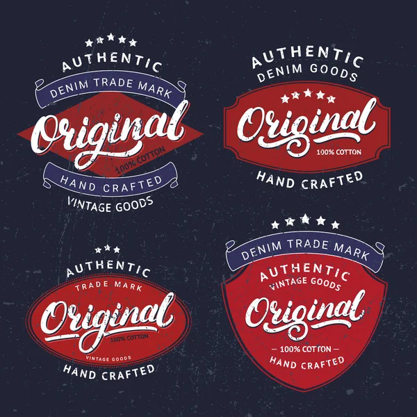 Orijinal el yazılı etiket, rozet, tee baskı için yazı kümesi.