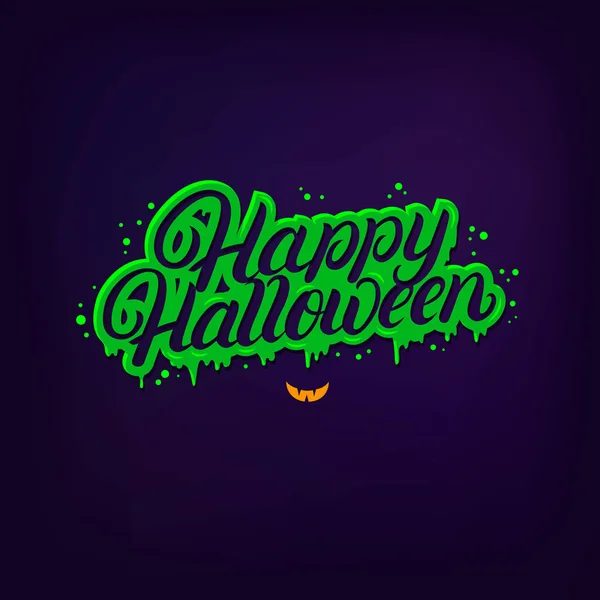 Happy Halloween hand written lettering quote. — Stock Vector