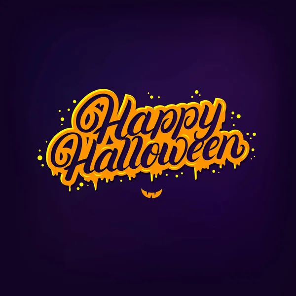 Alıntı yazı mutlu Halloween el yazılı.