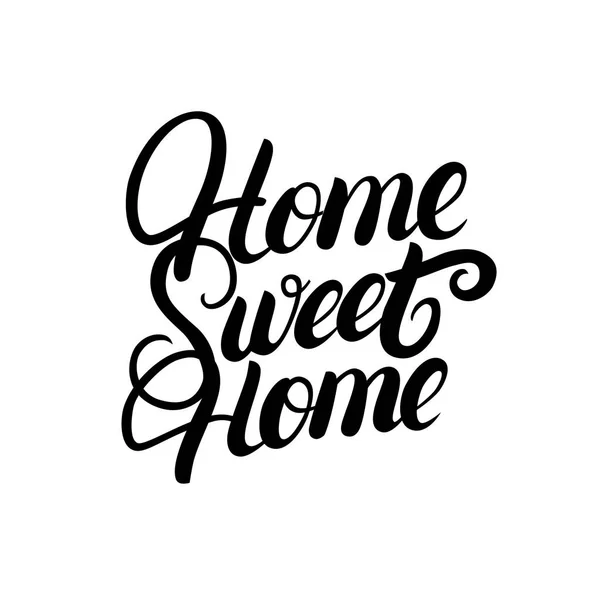 Home sweet home hand written lettering. — Stock Vector