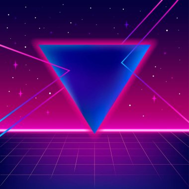 80 lerin perspektif kılavuz ile bilim-kurgu arka plan