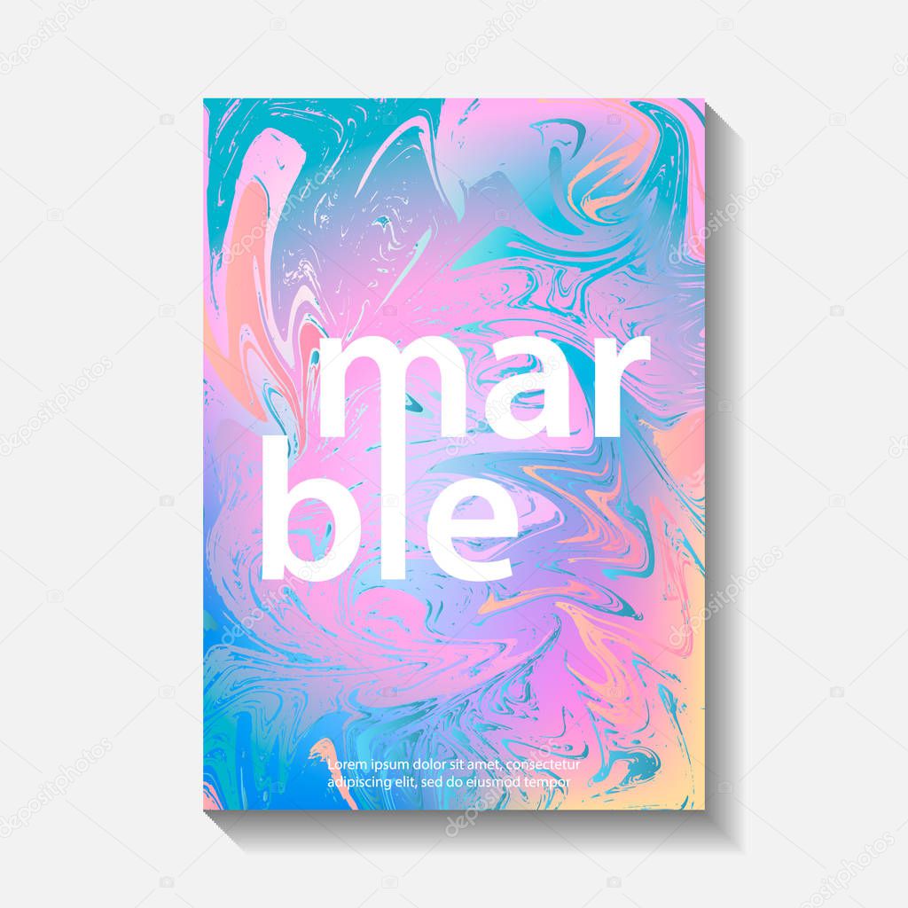 Creative design posters with marbling.