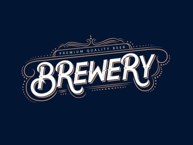 Bira vintage logo, etiket, rozet
