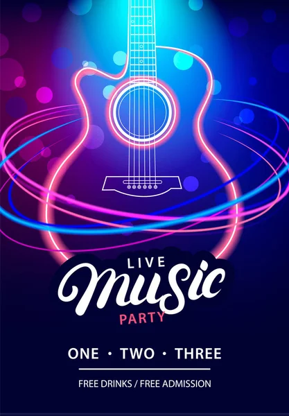 Canlı müzik parti tasarım şablonu