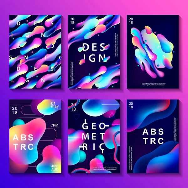 Conjunto de carteles de diseño creativo — Vector de stock