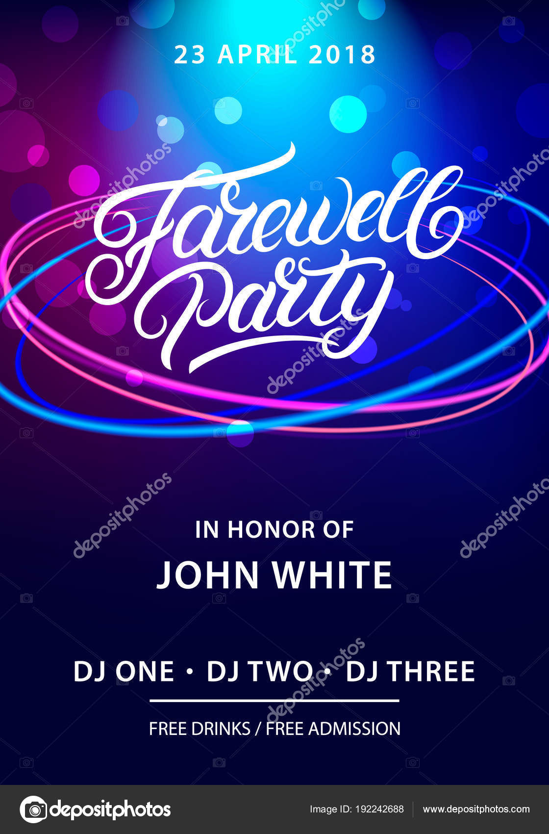 Farewell party hand written lettering. Stock Vector Image by Pertaining To Farewell Party Flyer Template Free