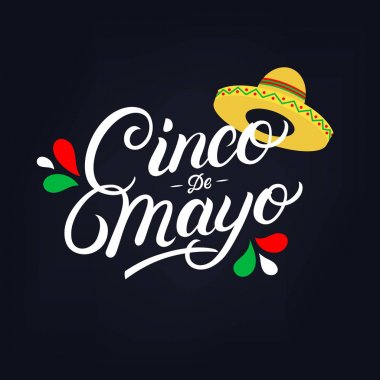 Cinco de Mayo el yazı yazılı