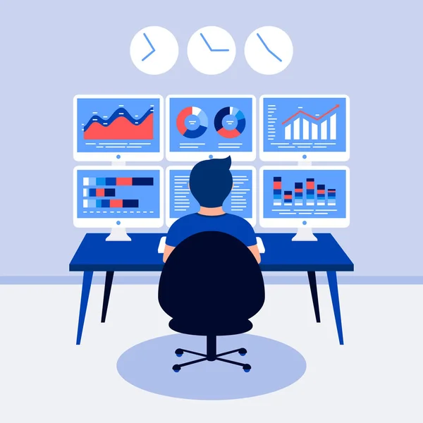 Data analysis design concept. — Stock Vector