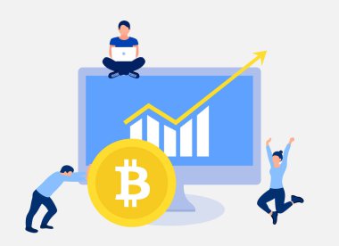 Bitcoin büyüme kavramı.