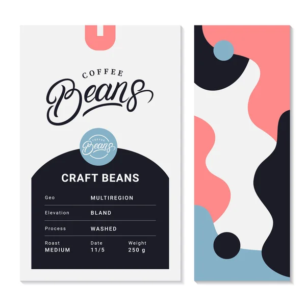 Coffee roasted beans packaging design — Stock Vector
