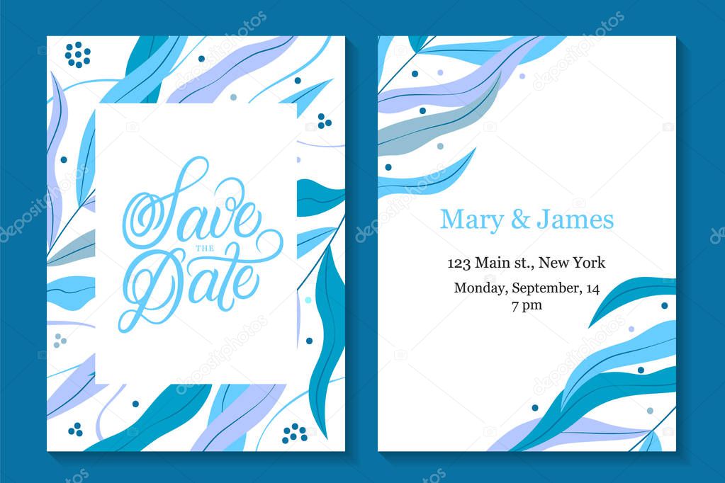 Save the date card template