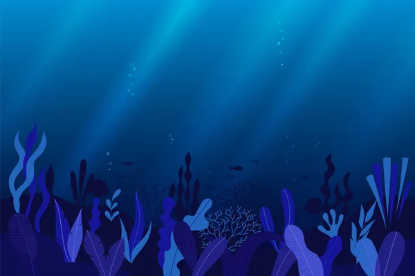 Ocean, sea underwater background — Stock Vector