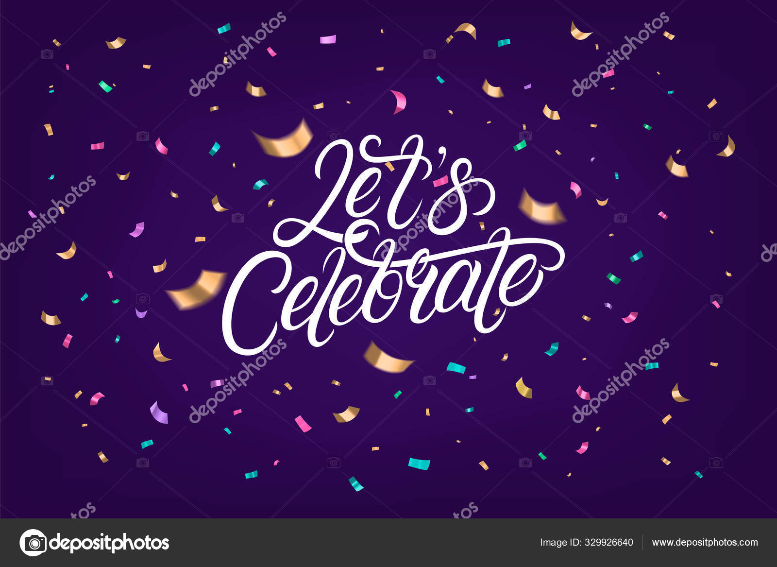 Lets Celebrate hand written lettering text Stock Vector by ©margzaiceva ...