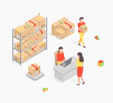 Teslimat servisi konsepti.