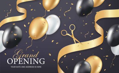 Grand opening party invitation banner