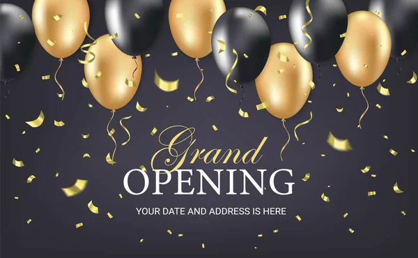 Grand opening party invitation card — Stockvector