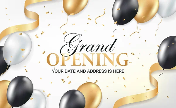 Grand opening party invitation card — Διανυσματικό Αρχείο