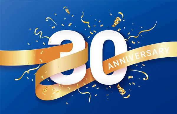 Шаблон баннера празднования 20-летия — стоковый вектор