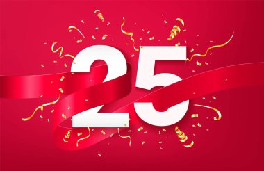 25. Yıldönümü bayrak şablonu