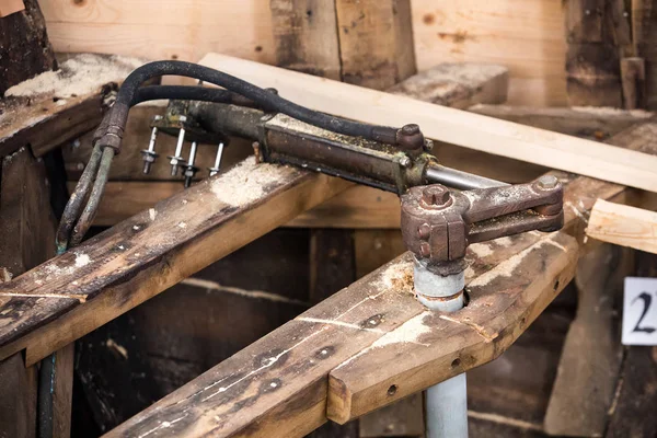 Repair of old wooden fishing boat — Stock Image Repair of old wooden fishing boat Royalty Free Stock Images