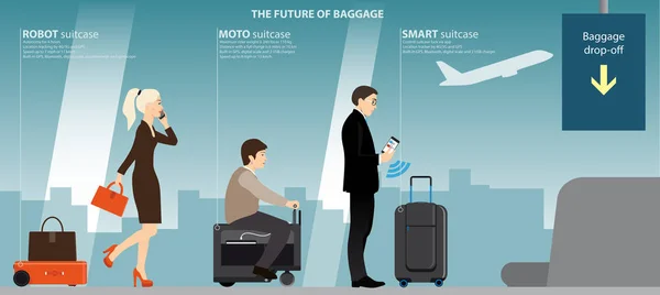 Будущее багажа . — стоковый вектор