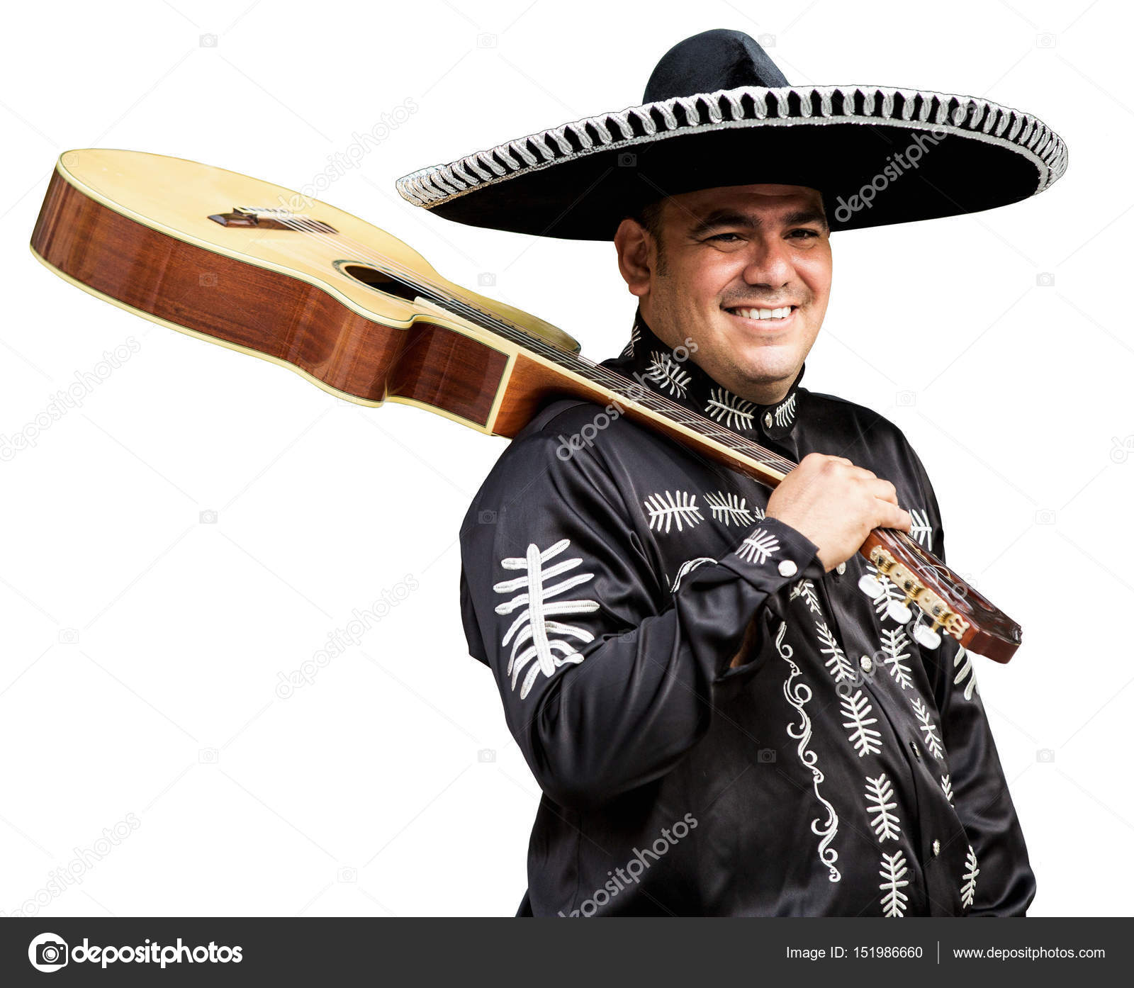 Mariachi con una guitarra — Foto de stock © Scharfsinn #151986660