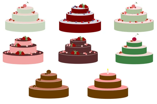 Большая свадьба или праздничный торт — стоковый вектор