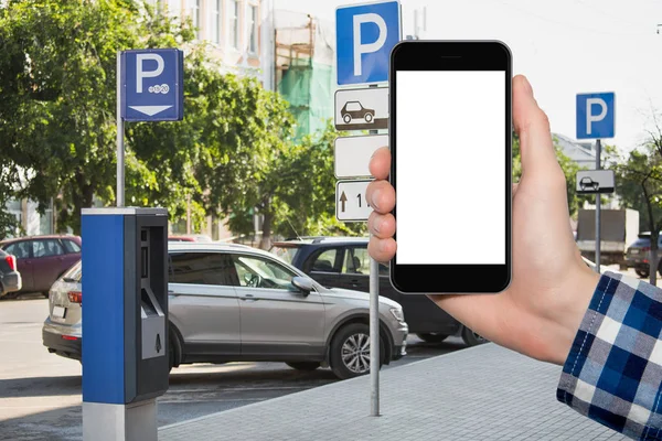 Hand with phone — Stock Photo, Image