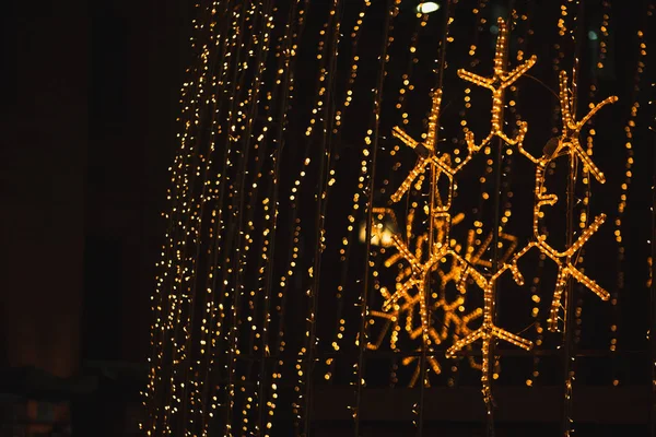 Orangefarbene Weihnachtsbeleuchtung — Stockfoto