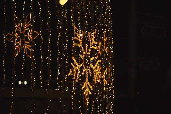 Iluminação de Natal laranja — Fotografia de Stock