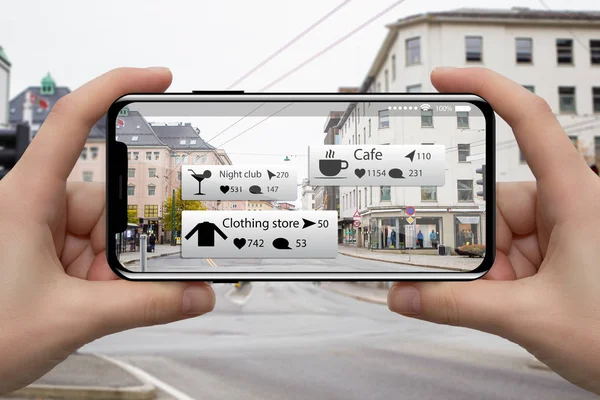 Augmented reality in marketing. — Stock Photo, Image