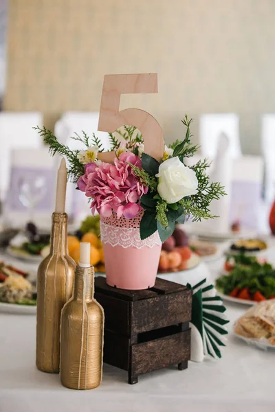 Decoração de casamento rústico . — Fotografia de Stock