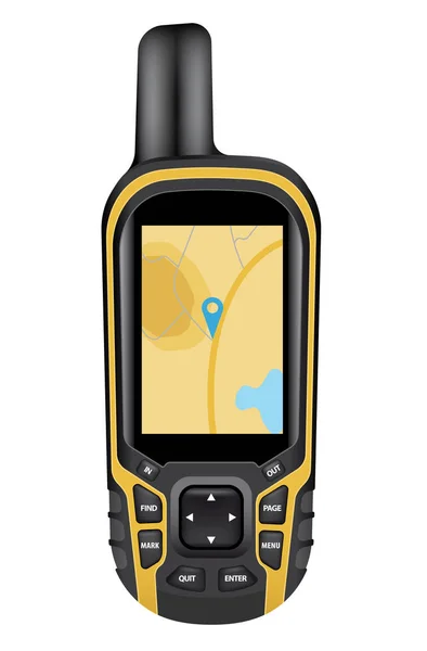 A realistic GPS navigator device isolated on white — Stock Photo, Image