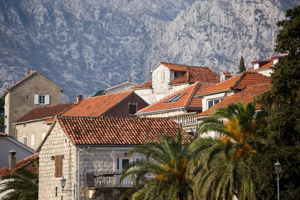 Vista da Cidade do Perast — Fotografia de Stock