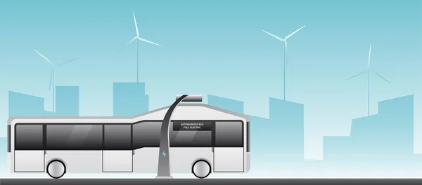 Bus électrique autonome — Image vectorielle