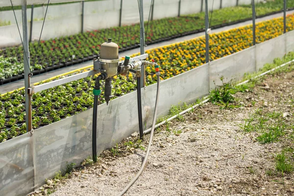 Wasserpumpe in einem modernen Gewächshaus — Stockfoto