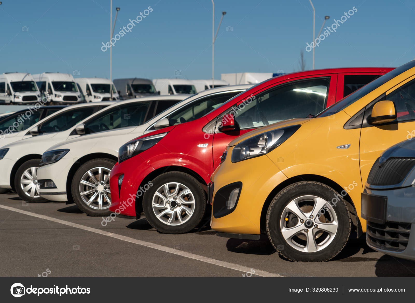 Cars Row Used Car Sales Stock Photo C Scharfsinn