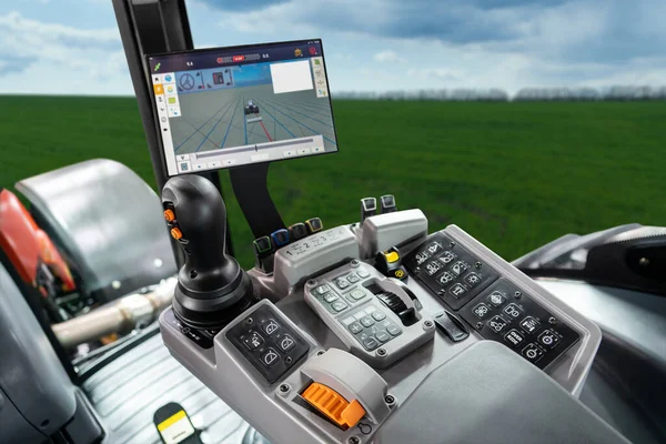 Traktor Systémem Přesného Zemědělství Inteligentní Zemědělství — Stock fotografie