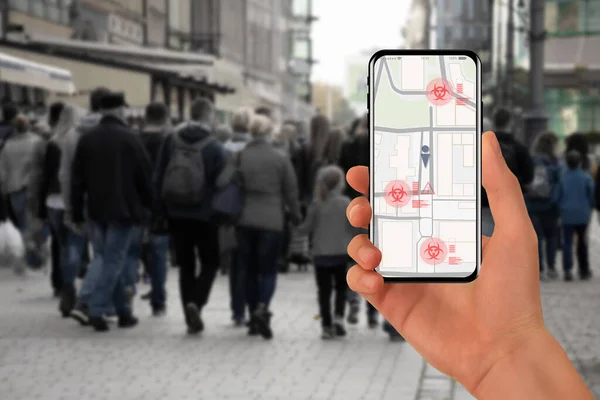 Mobile Anwendung Zur Überwachung Von Patienten Mit Viren — Stockfoto