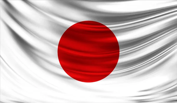 Flag of Japan, close up.