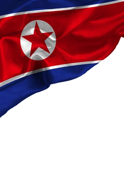 Grunge colorful flag North Korea, with copyspace for your text or images