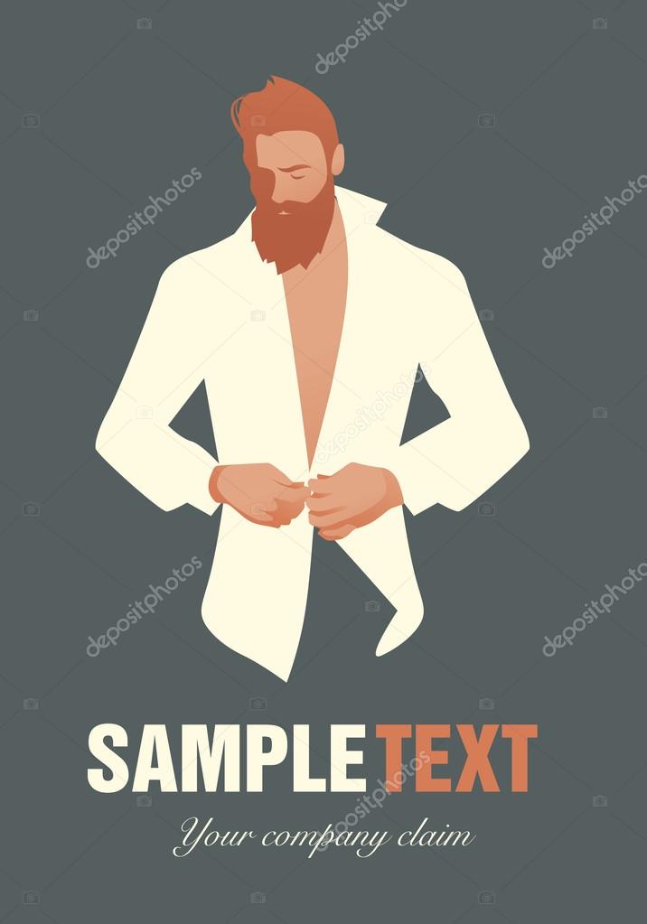 Attractive man getting dressed in classic clothes