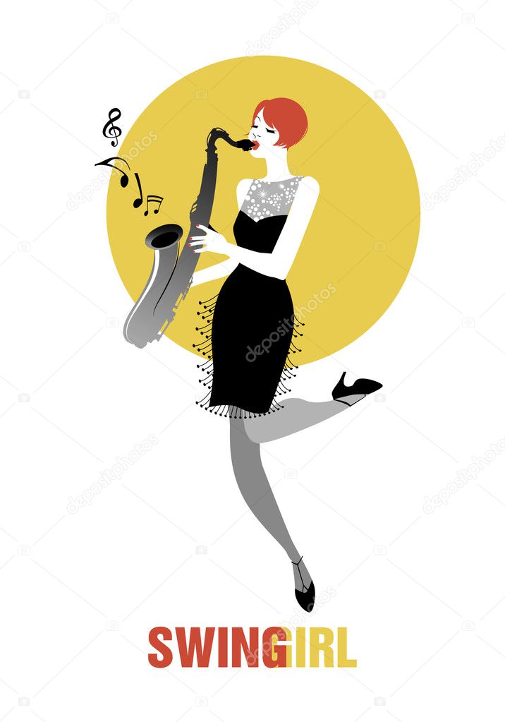 Women playing saxophone